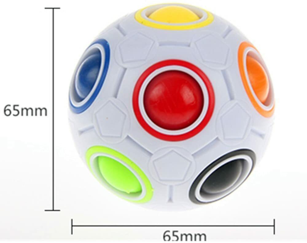 Rainbow Ball Magic Cube Fidget Toy Puzzle Magic Rainbow Ball Puzzle Fun Fidget