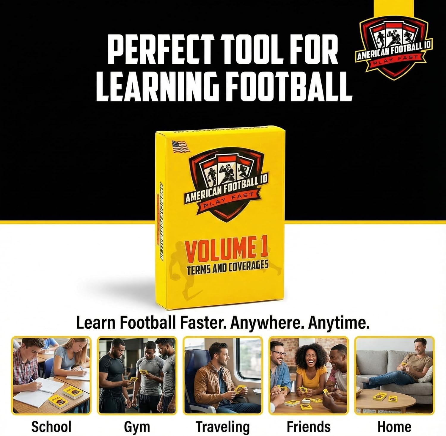 Football Training Flashcards – Volume 1: Learn Plays, Coverages & Football Te…