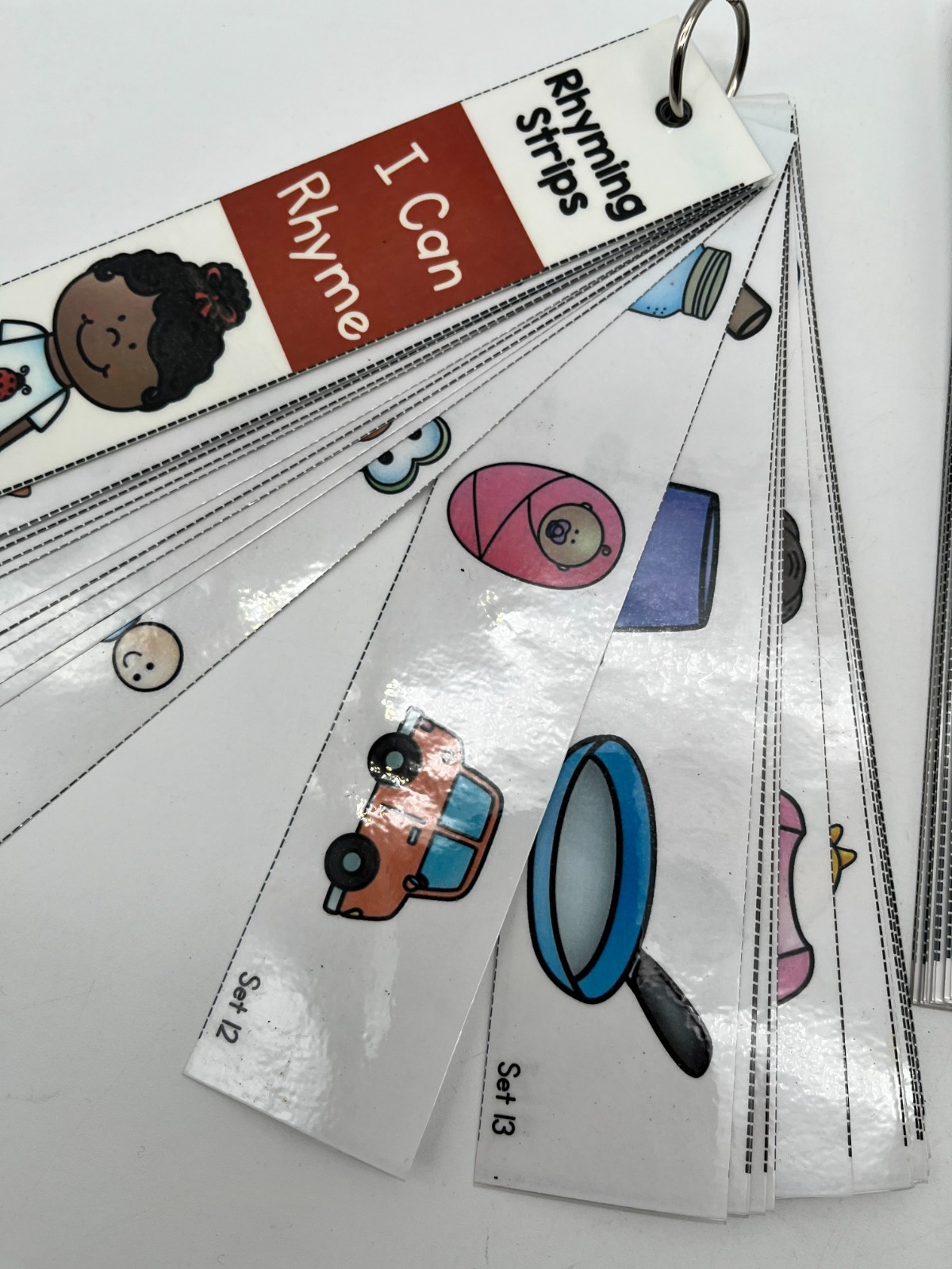 Rhyming Strips I Can Rhyme Literacy Center Task Cards 4 Sets Classroom
