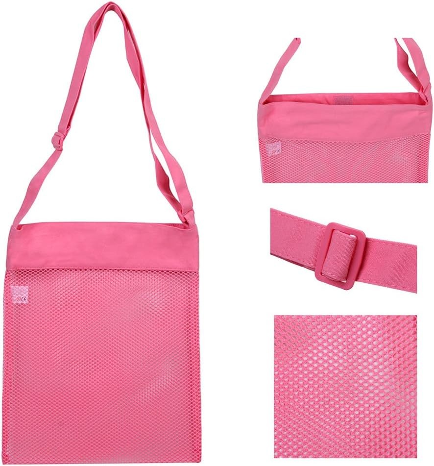 Colorful Mesh Beach Bags 11.4 x 13.7inch Breathable Sea Shell with…