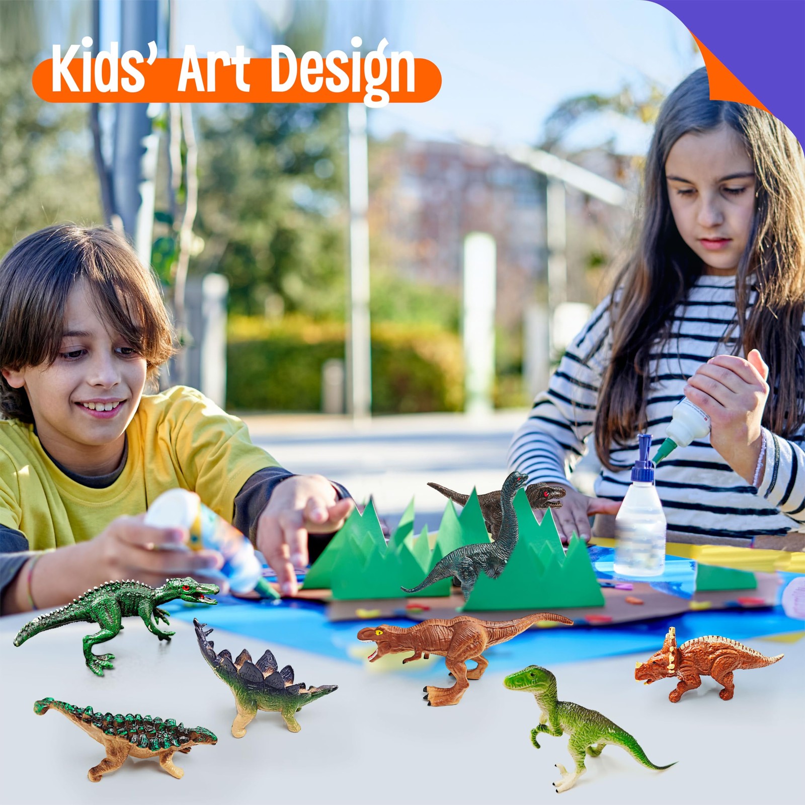 12x Juguetes de figuras de dinosaurios para niños pequeños, 5-7 pulgadas
