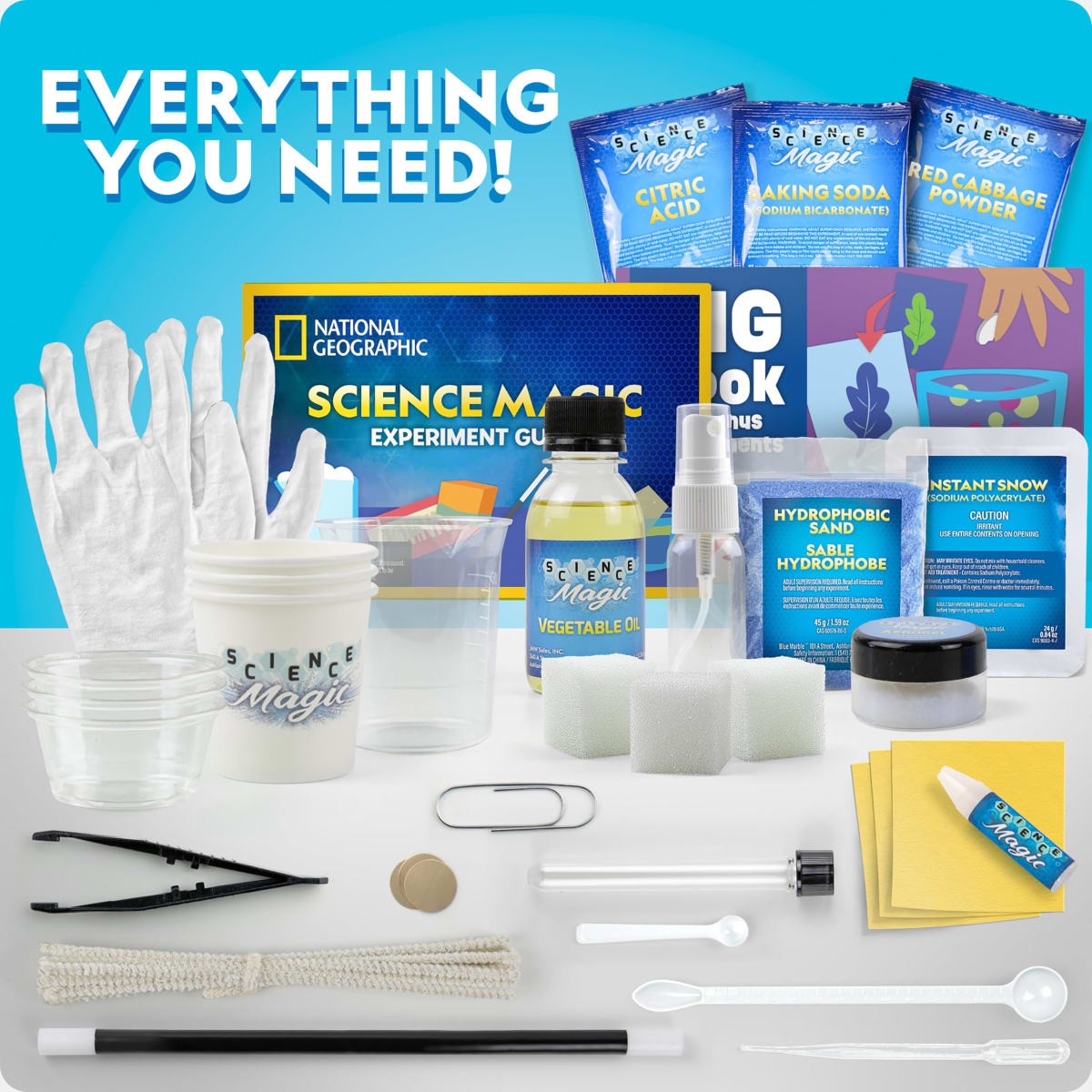 National Geographic Science Magic Kit – for Kids with 100+ Unique Experiments
