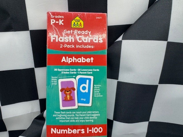 School Zone Get Ready Flash Cards Alphabet & Numbers 2-Pack 112 Cards