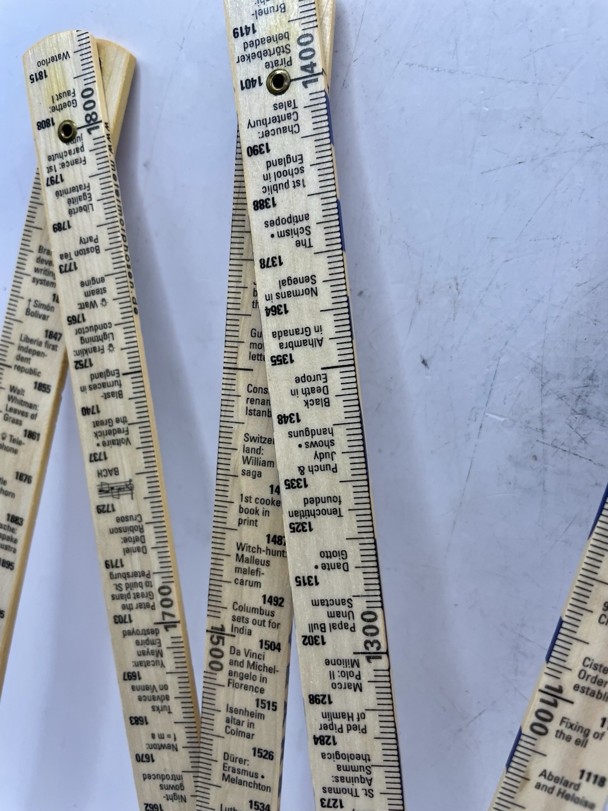 2000 Years by the Meter History Folding Ruler MeterMorphosen Teaching Tool Wood