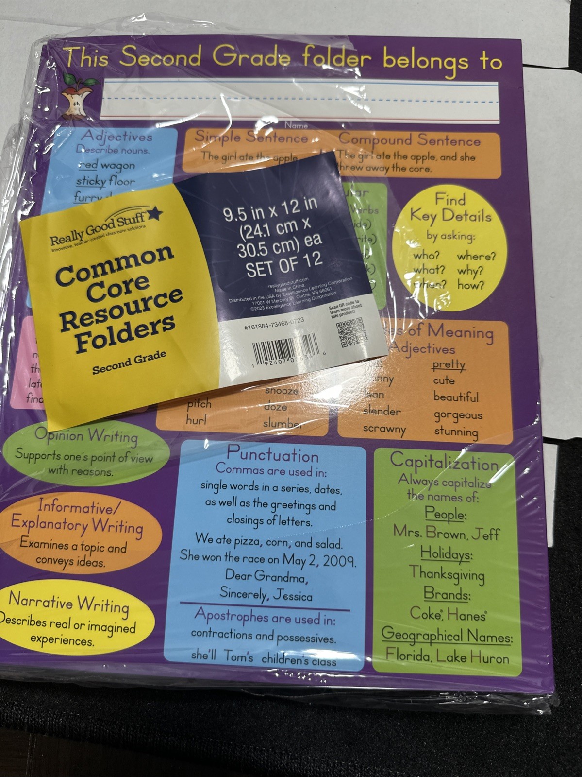School Folders – Common Core Resource Folder Grade 2 New Opened 12pk