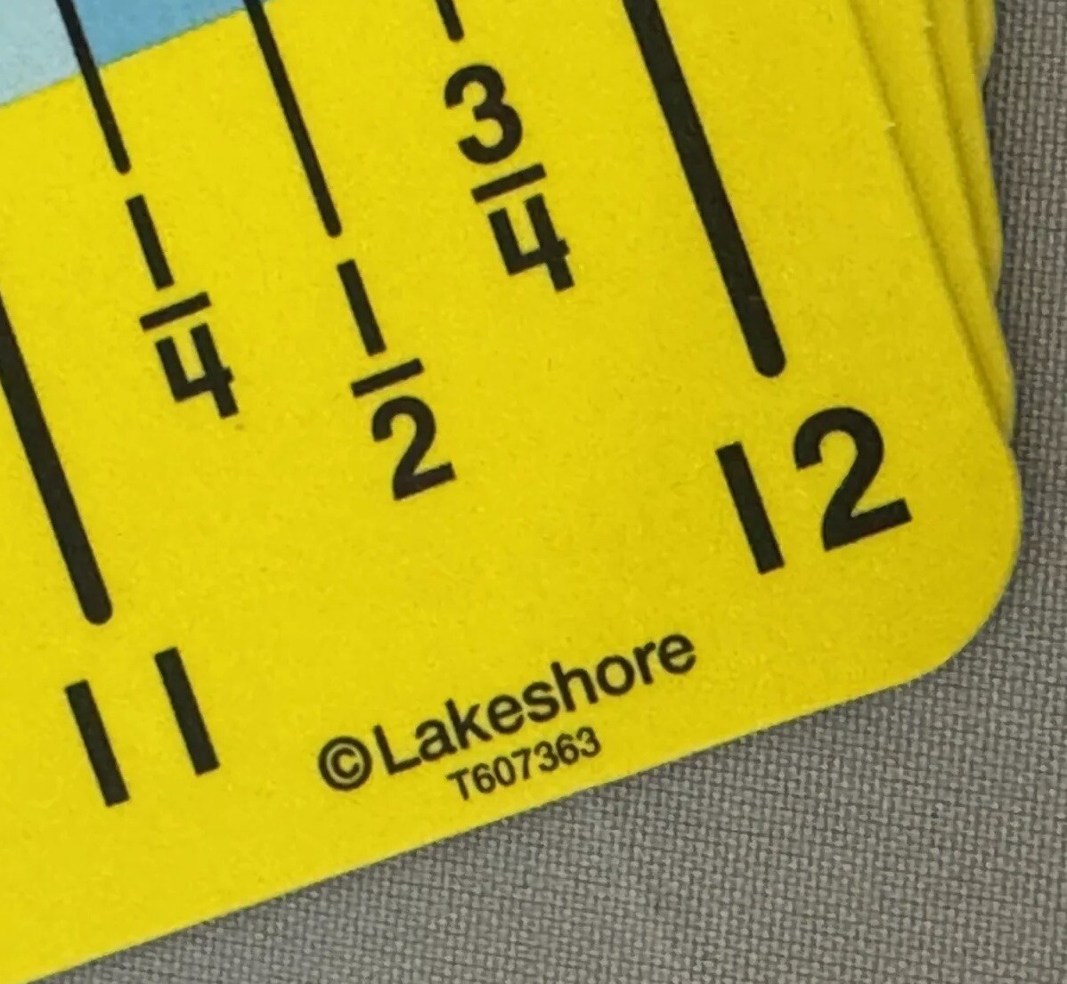 Lakeshore Learning Easy Read Ruler Set of 10 Grades 1-5 Yellow Homeschool