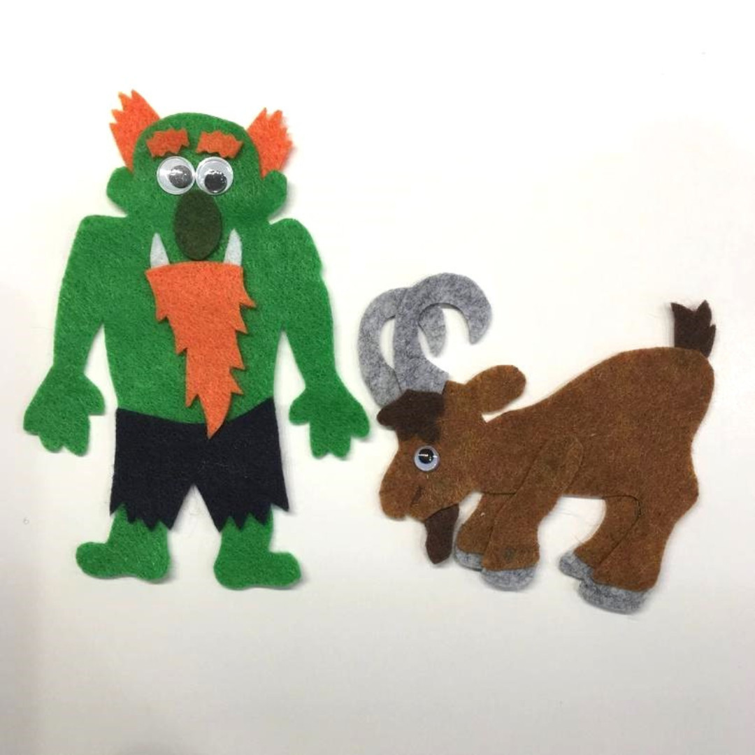 3 Billy Goats Gruff Felt Pieces for Felt/Flannel Board Play