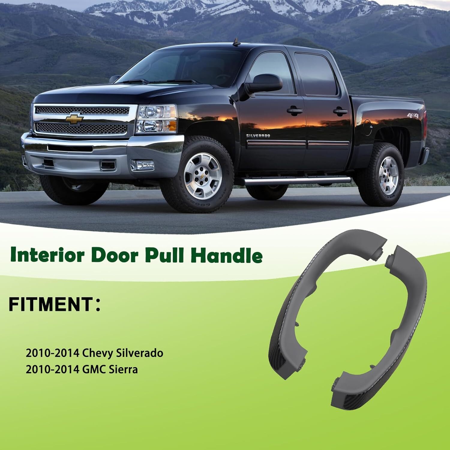 Pair Interior Door Pull Handle Armrest Inside Grab Handle Front Left&Right Side