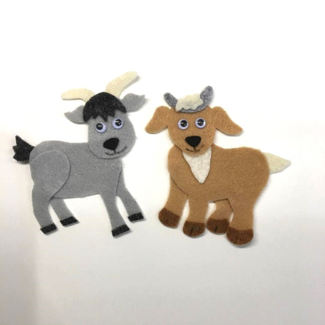 3 Billy Goats Gruff Felt Pieces for Felt/Flannel Board Play