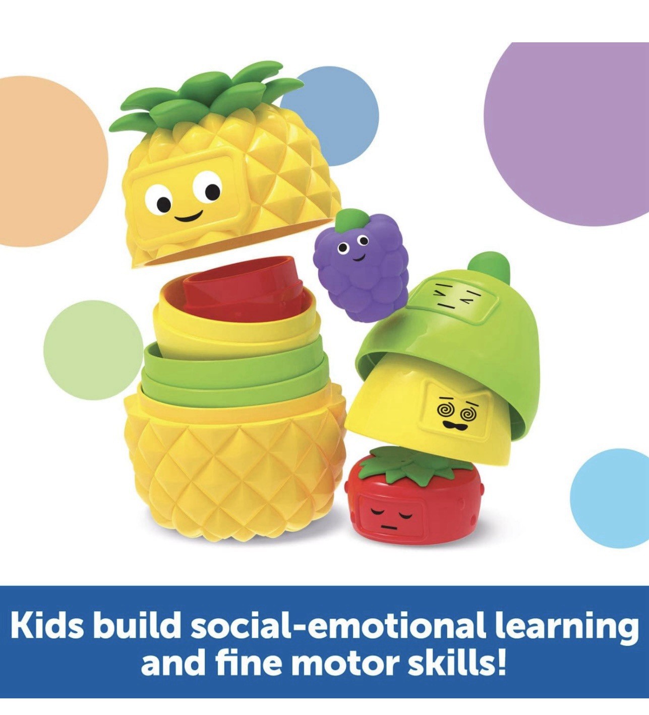 Learning Resources Big Feelings Nesting Fruit Friends 9 Pieces New – 18+ Months