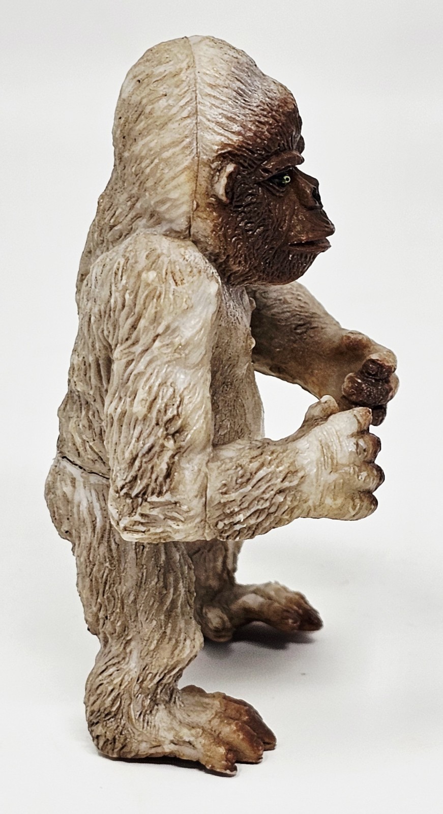 Albino Gorilla Ape White Plastic Toy Animal Vintage Realistic Educational 2.5″