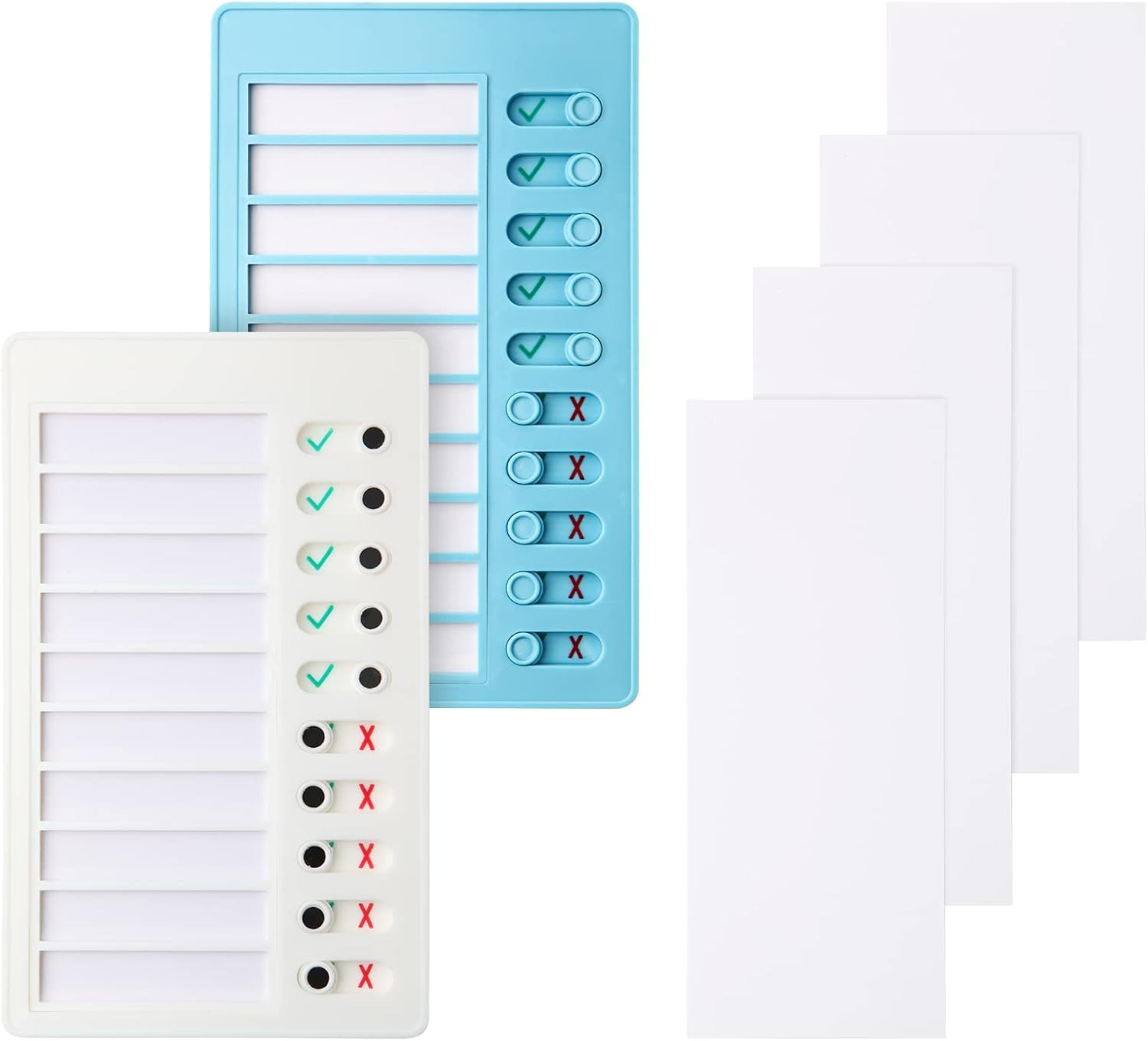 2 Pcs Chore Chart Checklist Sliding Routine Memo Board For Kids Adults
