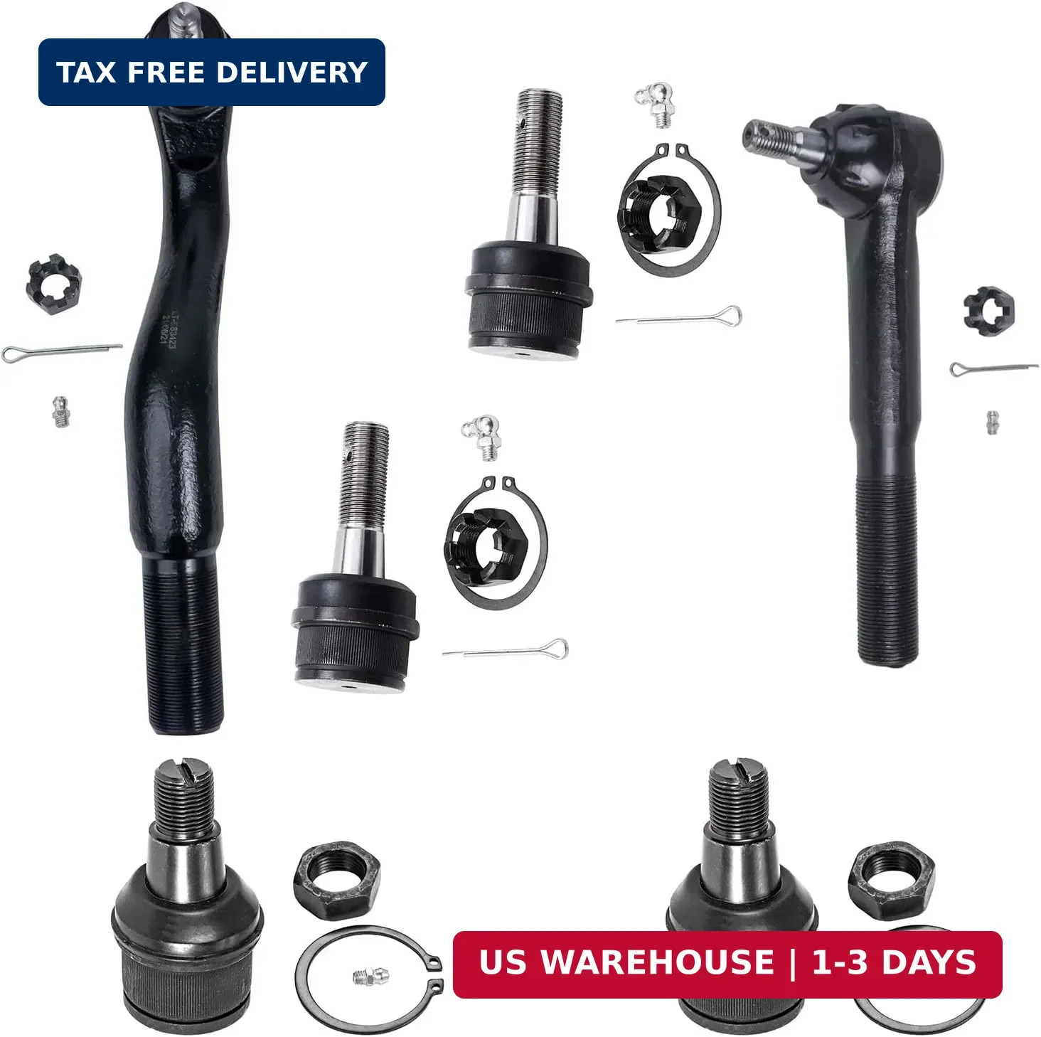 Detroit Axle – 4WD Front 6pc Suspension Kit for 99-04 Ford F-250 F-350 F-450 F-5