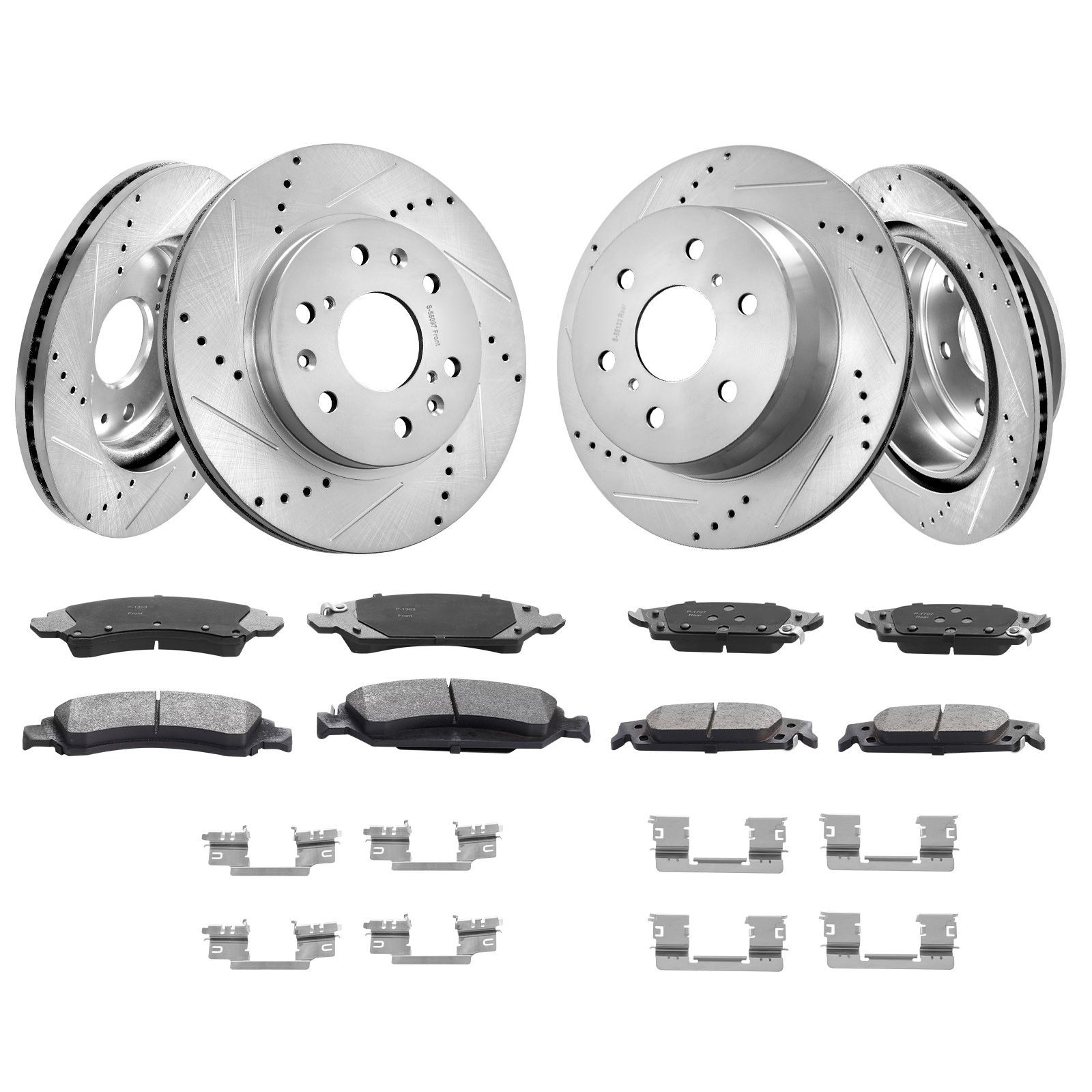 Front Rear Brake Kit for 2014-2018 Chevy Silverado GMC Sierra 1500