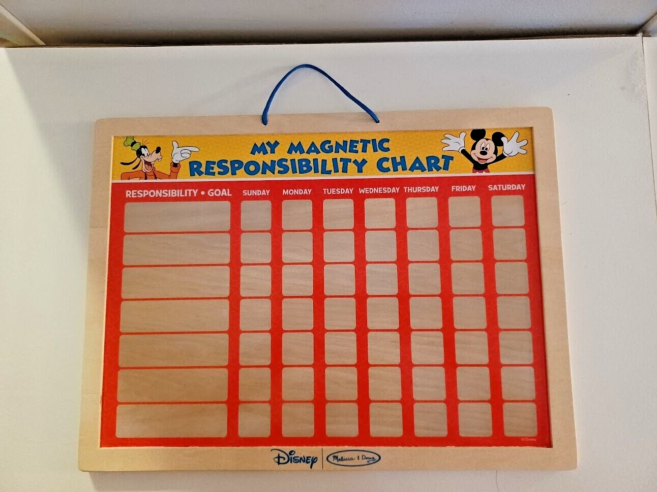 Melissa & Doug Disney My Magnetic Responsibility Chart (Pre-owned) BOARD ONLY
