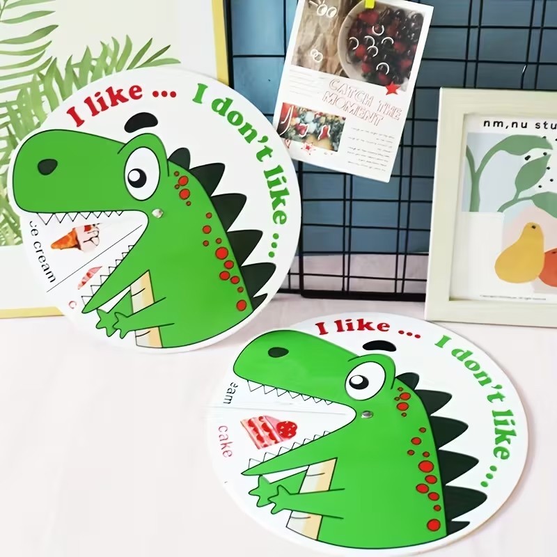 Dinosaur Food Spin Wheel 1Pc Educational Reading Game Toy Preschool Kids