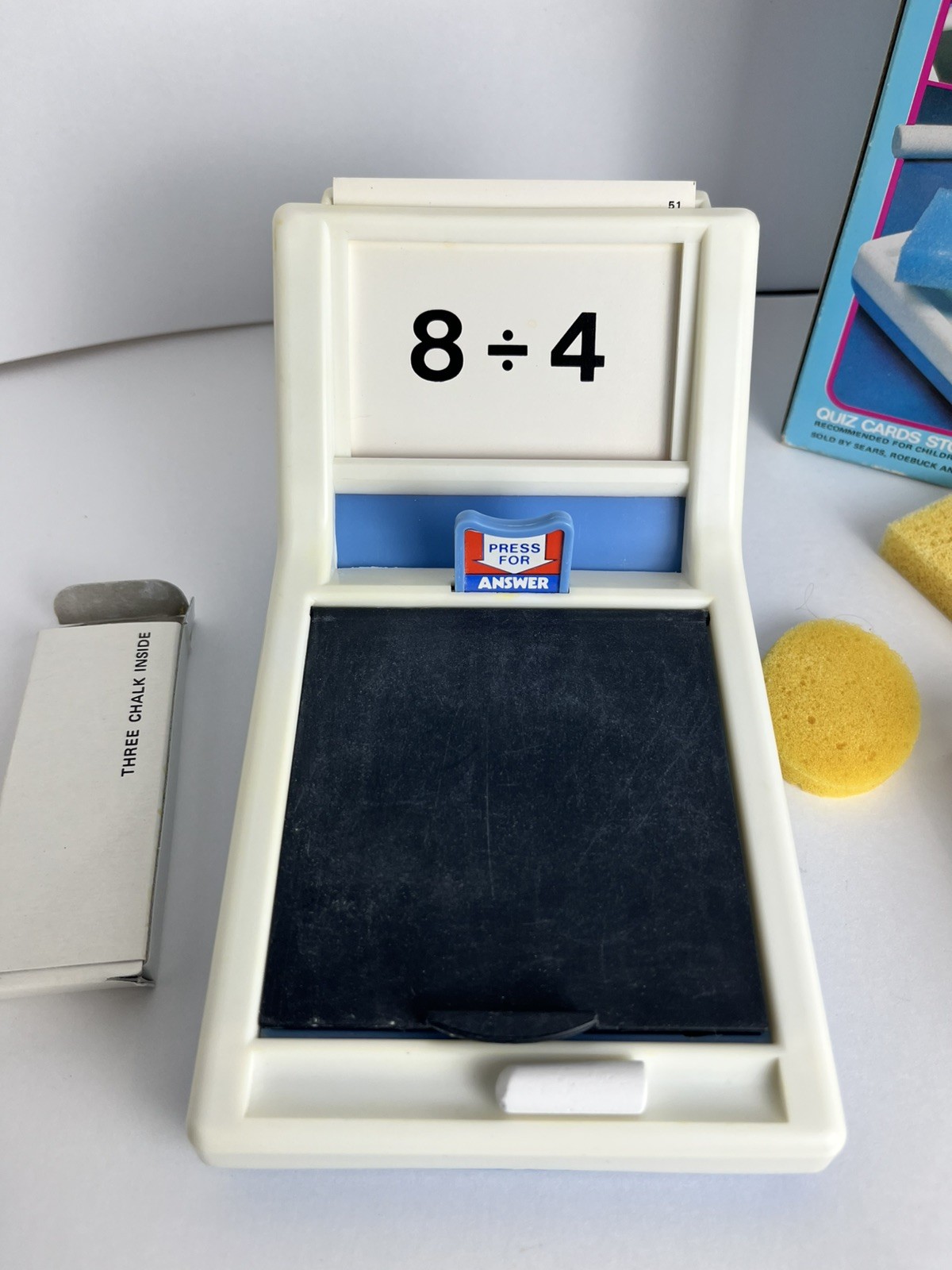 Vintage Sears Magic Match Flash Card Machine Educational Toy 1982