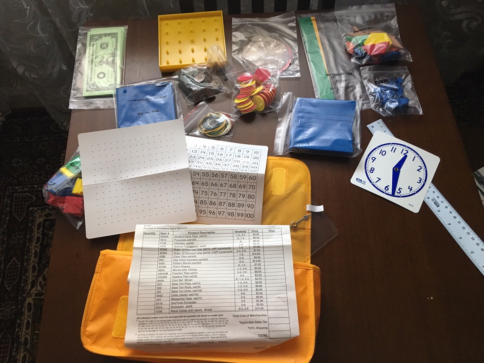 NEW HSP Math Student Manipulative Kit Grade 3-4
