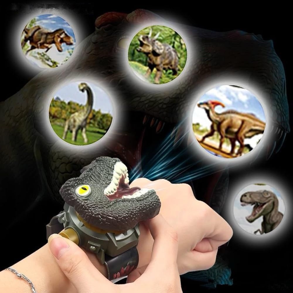 NEW & SEALED RAYCHY Dinosaur Watch Flashlight Projector – Green T-Rex
