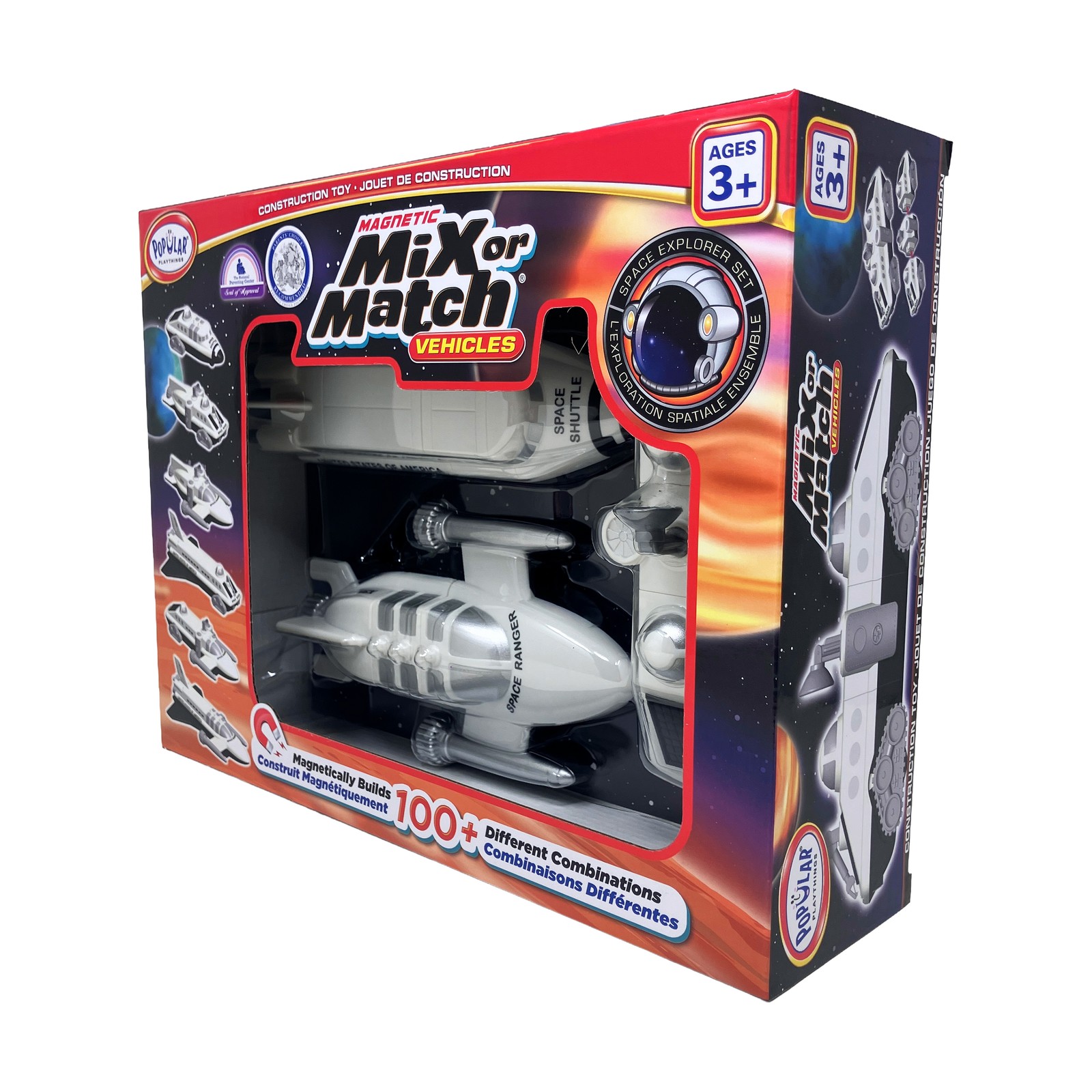 New – Popular Playthings Magnetic Mix or Match Vehicles: Space Explorer Set