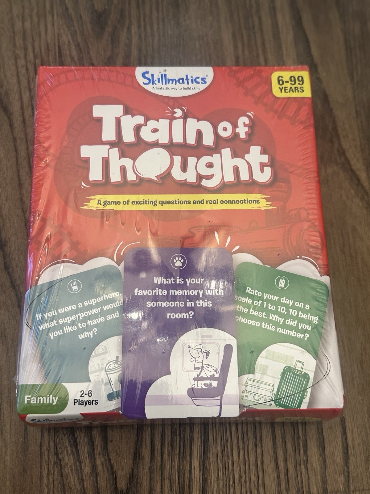 Train of Thought Card Game Travel & Family Game for 6 +Year up. Skillmatics