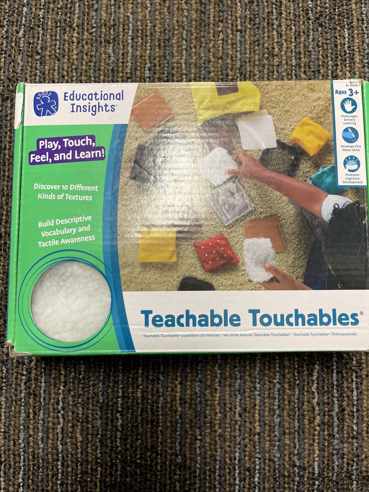 Early Learning Teaching Touchables Texture Squares Autism Tactile Sensory 3yrs+