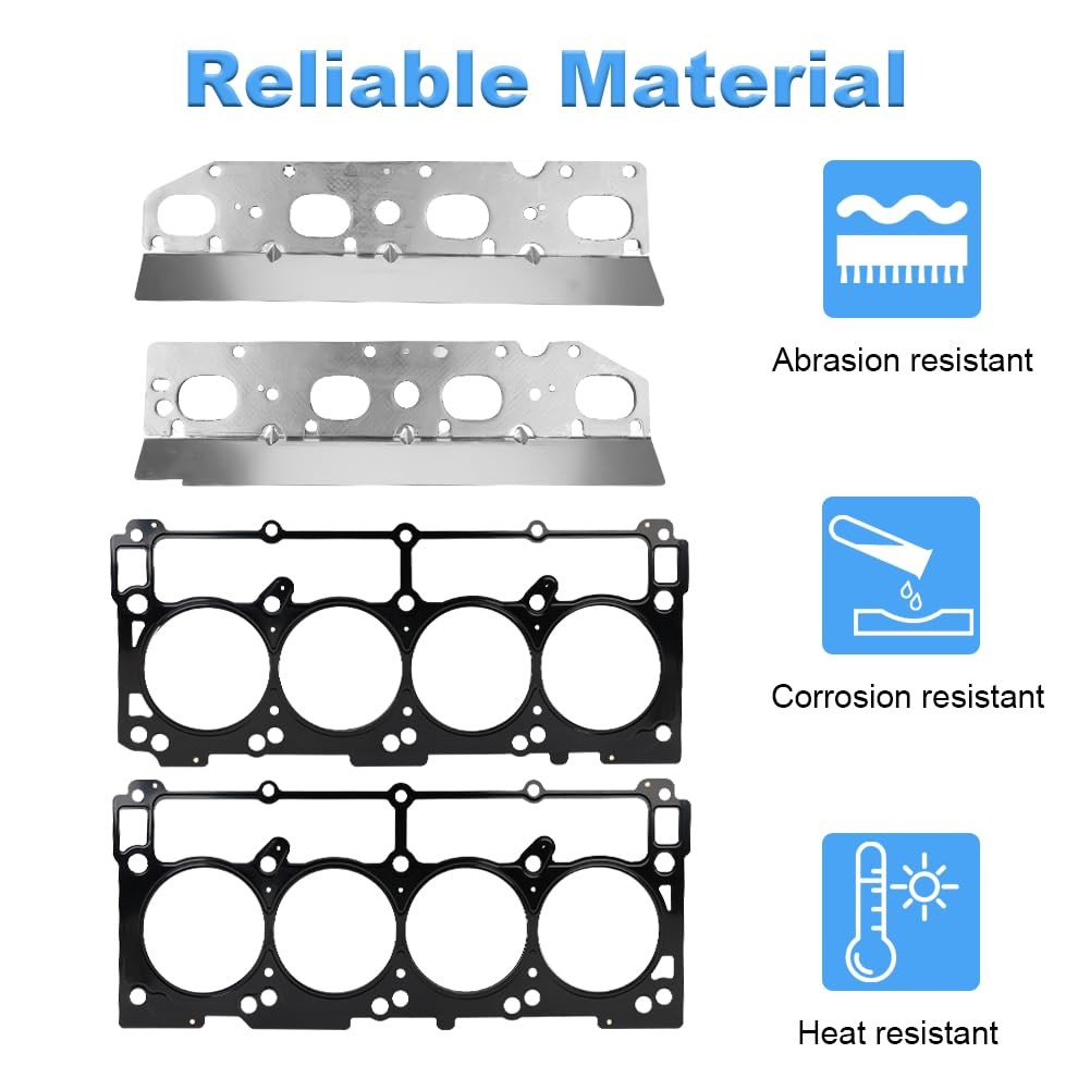 VANJINJ Cylinder Head Gasket Set with Bolts Compatible with Dodge Challenger