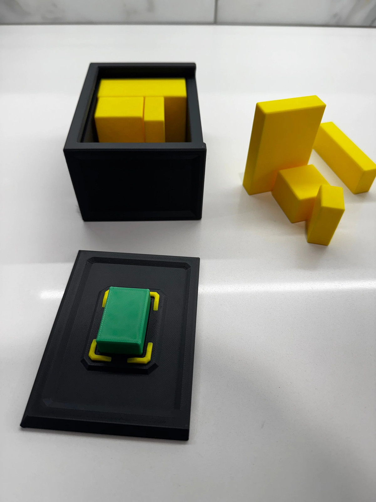 Green Stone Puzzle Game: Unique Brain Teaser for Adults and Kids, Handmade 3D