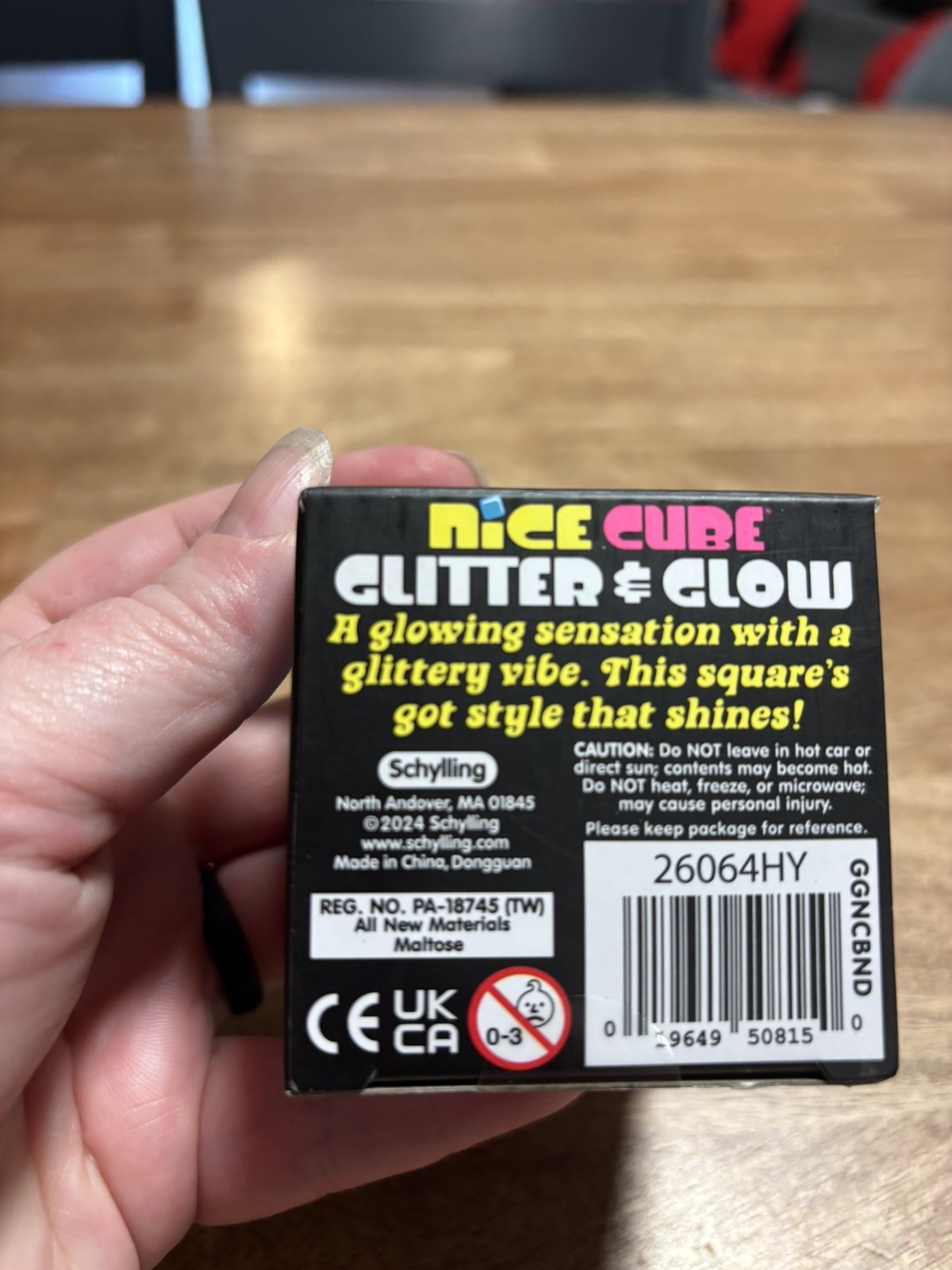 New Needoh Nice Cube Glitter & Glow Blue