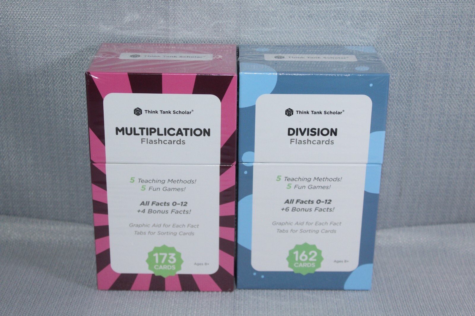 Bundle Think Tank Scholar Multiplication / Division Flash Cards 335 Cards