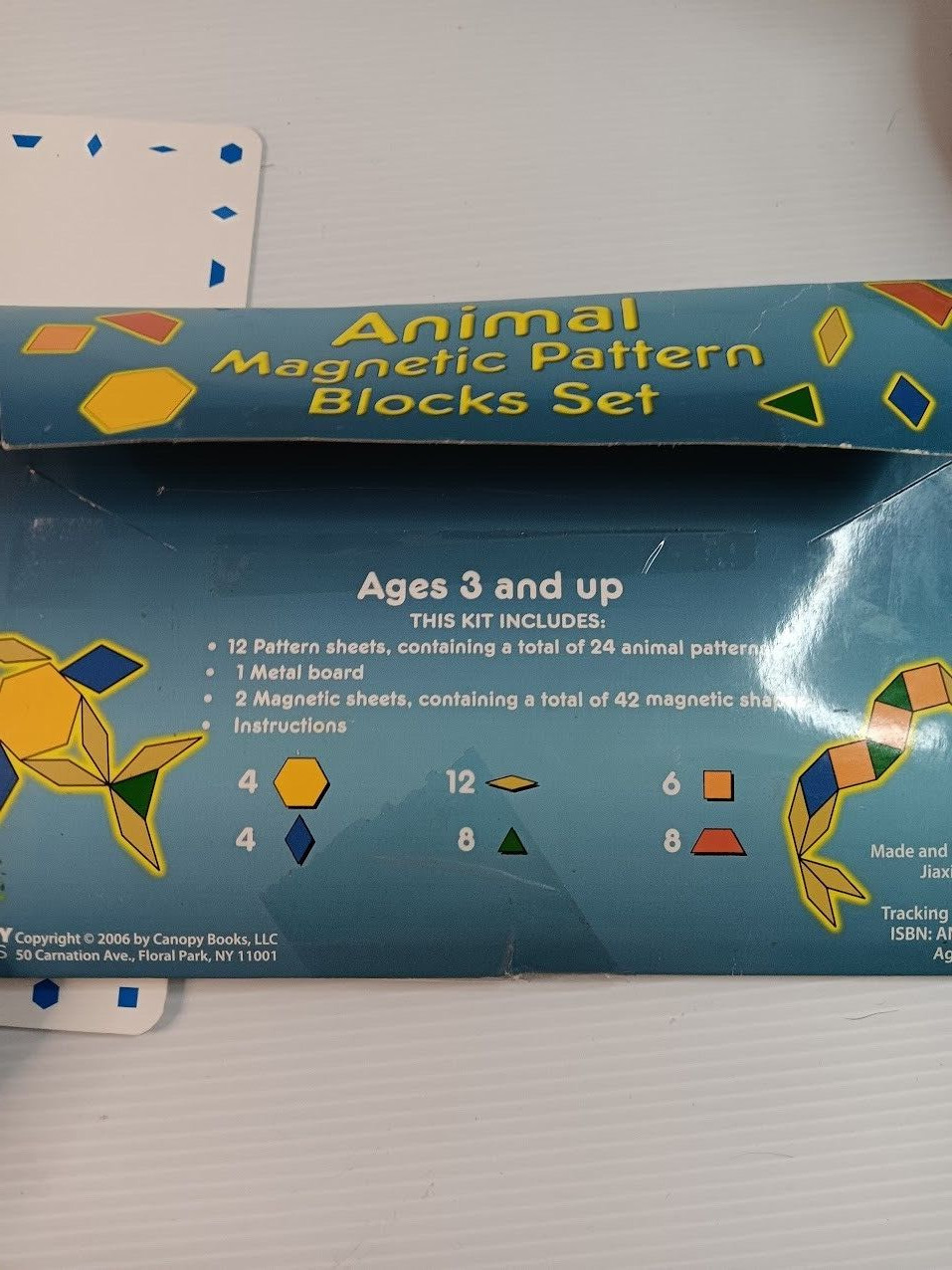 Animal Magnetic Pattern Blocks Set Kids Educational Toys Puzzle