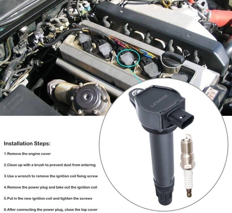 Set of 4 Ignition Coil Pack and Spark Plugs Fits for Jeep Patriot Compass Dod…