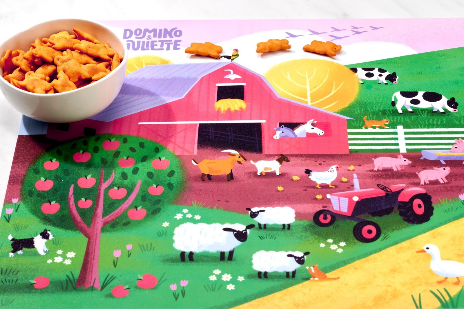 Domino Juliette Farm Educational Placemat Toddler Learning