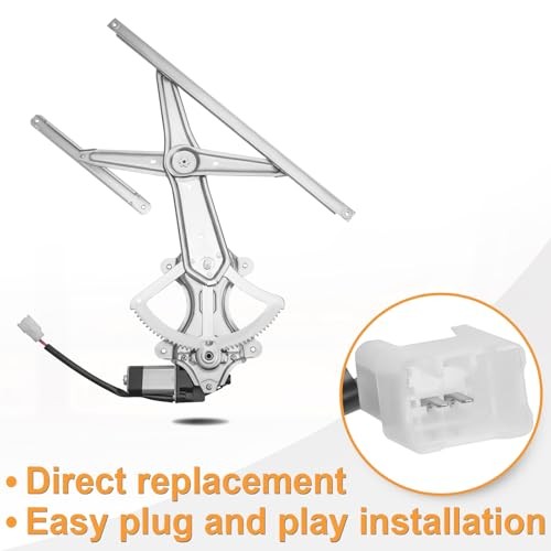NPAUTO Front Left Driver Side Power Window Regulator with Motor Replacement for