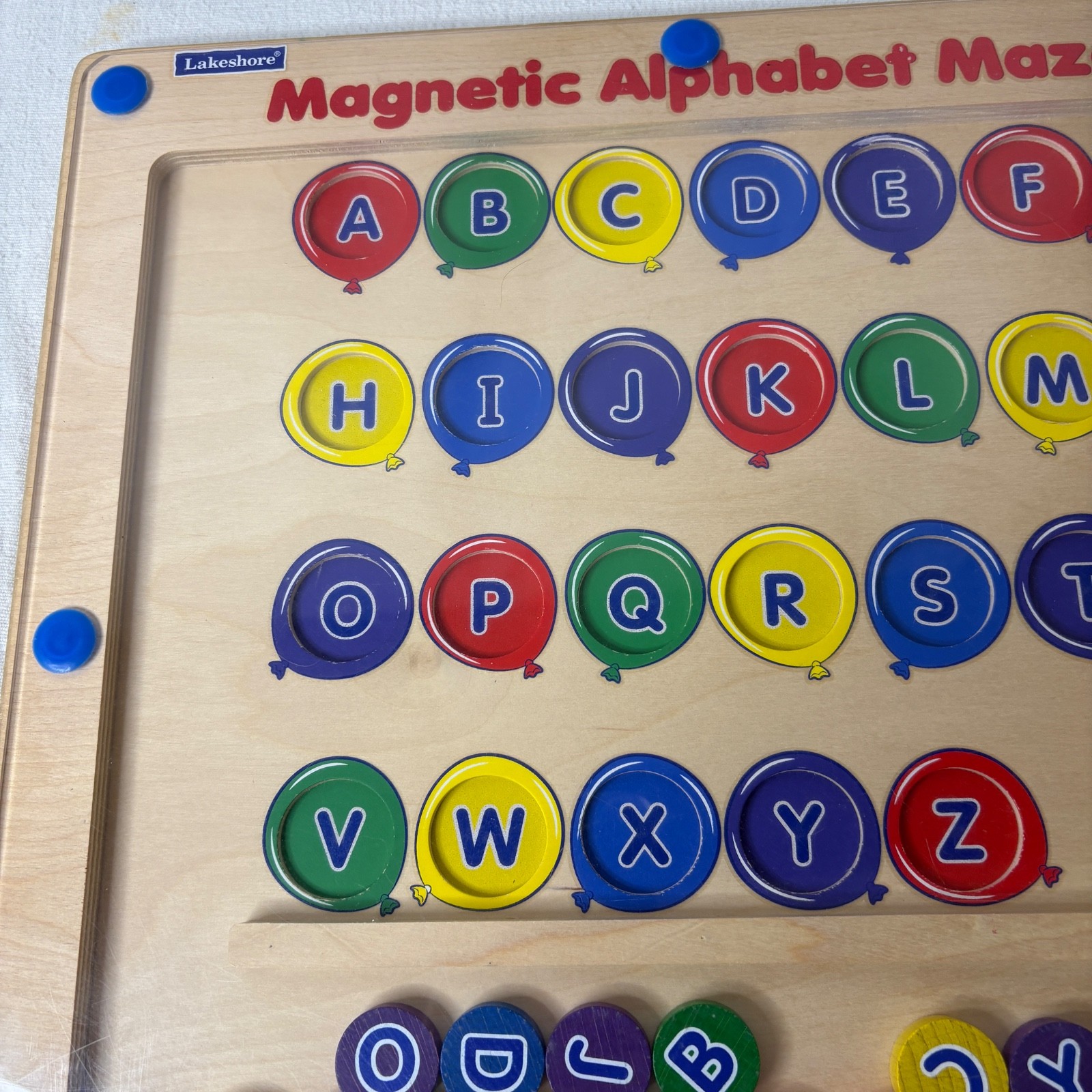 LAKESHORE LEARNING Magnetic Alphabet Maze Balloons Kindergarten Classroom STEM
