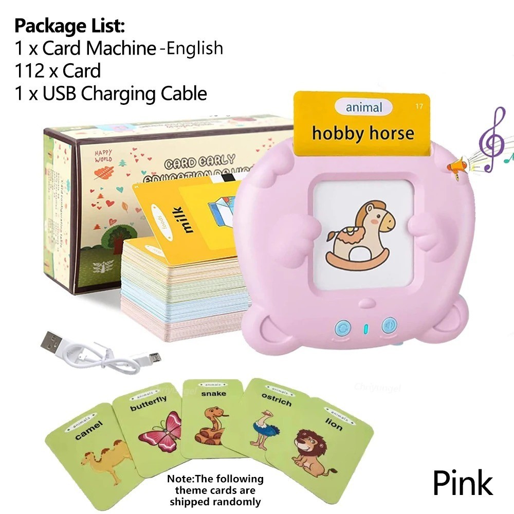 Talking Flash Cards for Kids Early Learning Educational Toy with Audio Sounds Mo