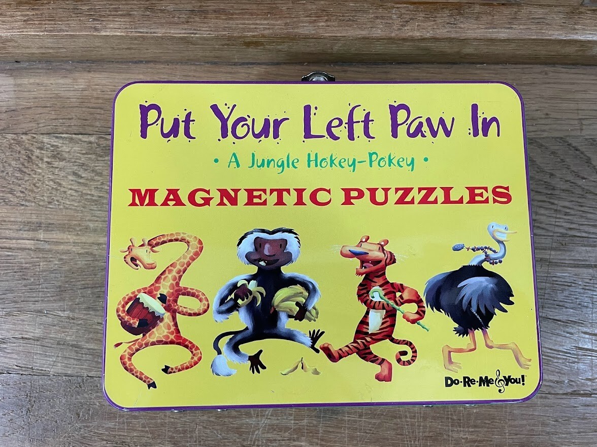 Put Your Left Paw In Jungle Hokey Pokey Magnetic Puzzles Animal Mix and Match