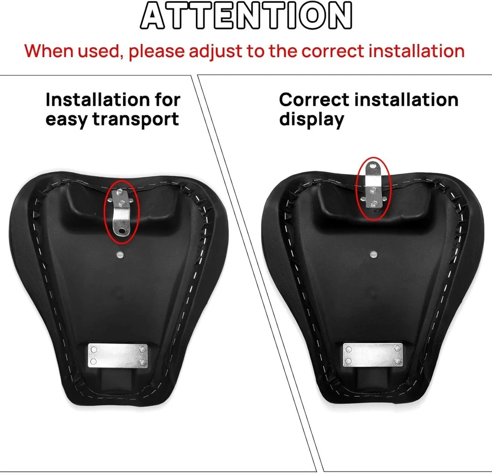 Sportster Driver Seat, PSLER Motorcycle Front Rider Driver Solo Seat Cushion for