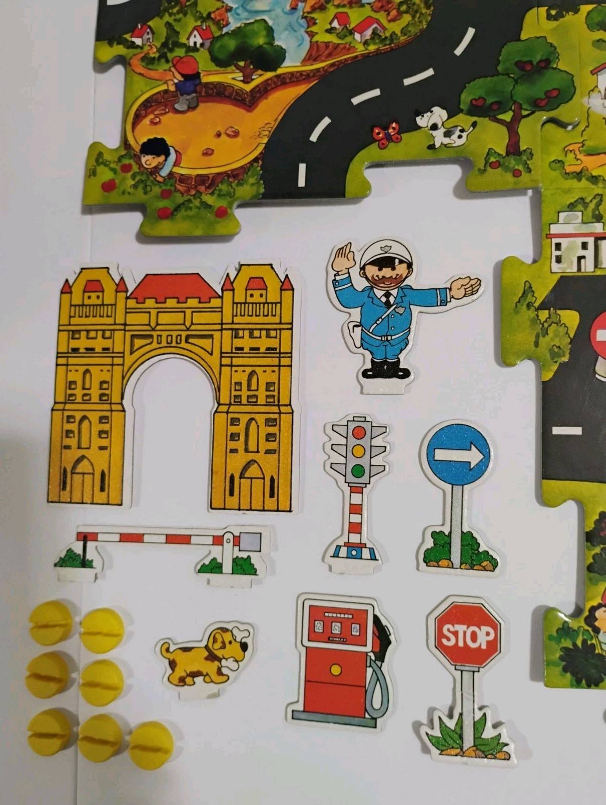 Vintage 1986 Discovery Toys Adventure Floor Puzzle Playset