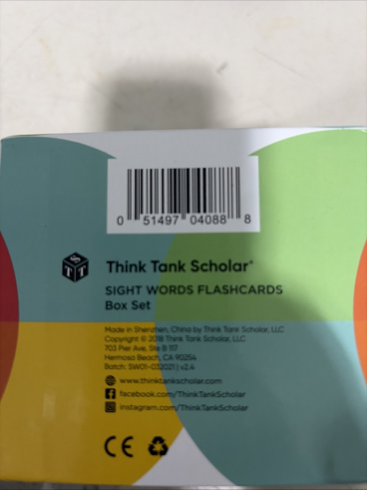 Think Tank Scholar Sight Words Flashcards Box Set (520 Words) PK,K,1,2,3 – NEW