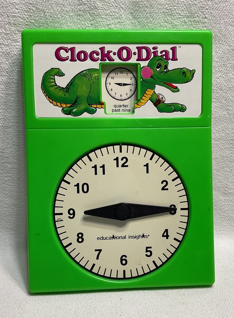 Clock O Dial Educational Insights Toy Analog Time Teaching Set of 4 wheels