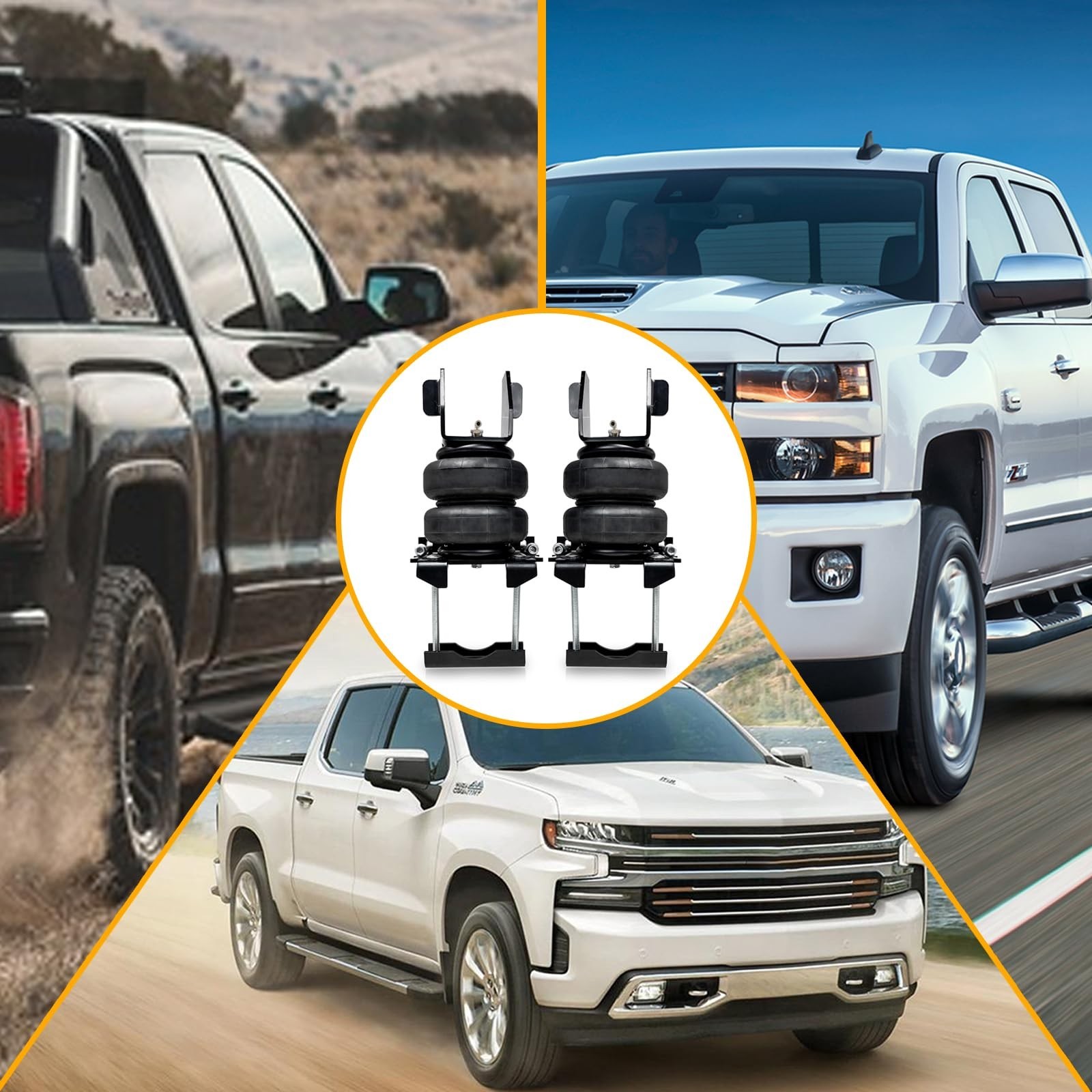 MILLISEC Rear Air Suspension Kit for 2007-2018 Chevy Silverado 1500 and 2007-…