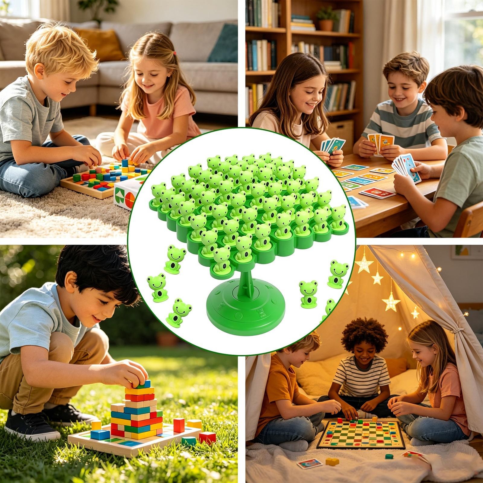 Frog Balance Tree Game Two-Player Parent-Child Interactive Animal Balance Game