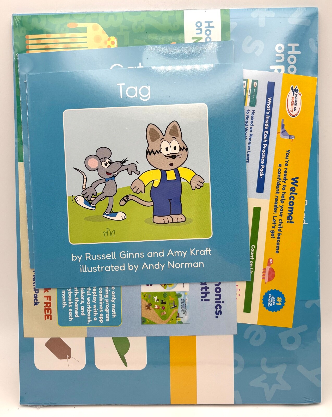2 Hooked On Phonics Learn To Read Practice Bundles, incl Slim Sam & Tag Books