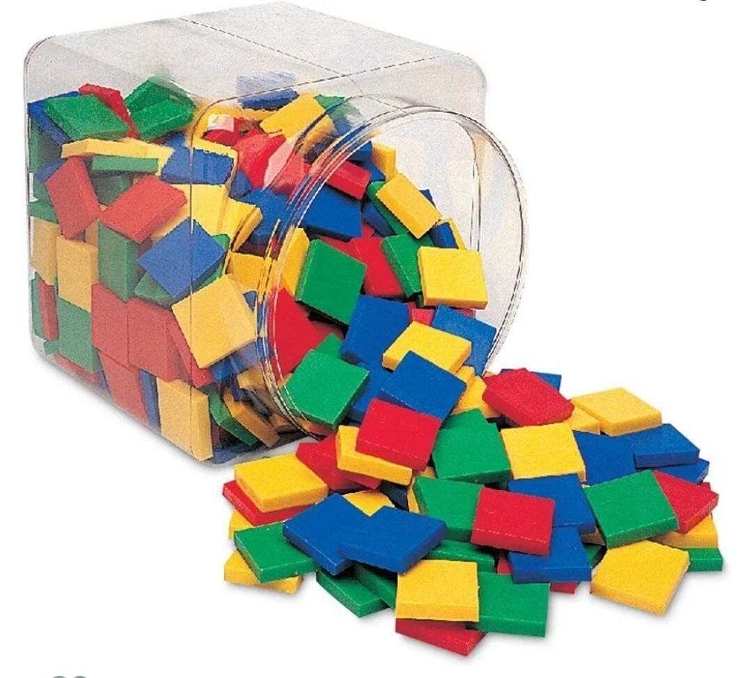 Learning Resources Square Color Tiles, Counting, SortingToy, Set of 400 in 6…