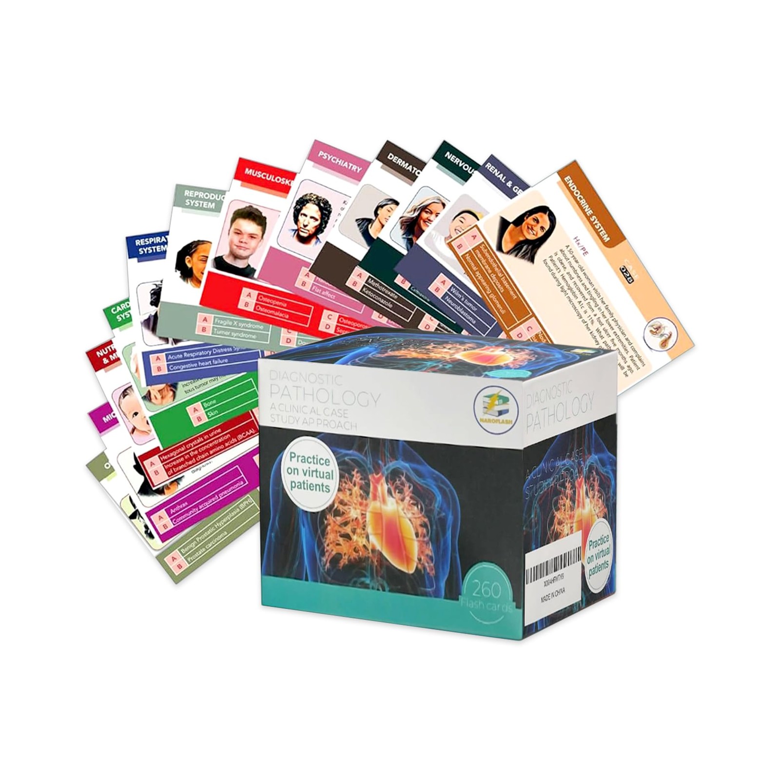 Pathology Flash Cards – 260 Advanced Pathophysiology Flash Card – Comprehensi…