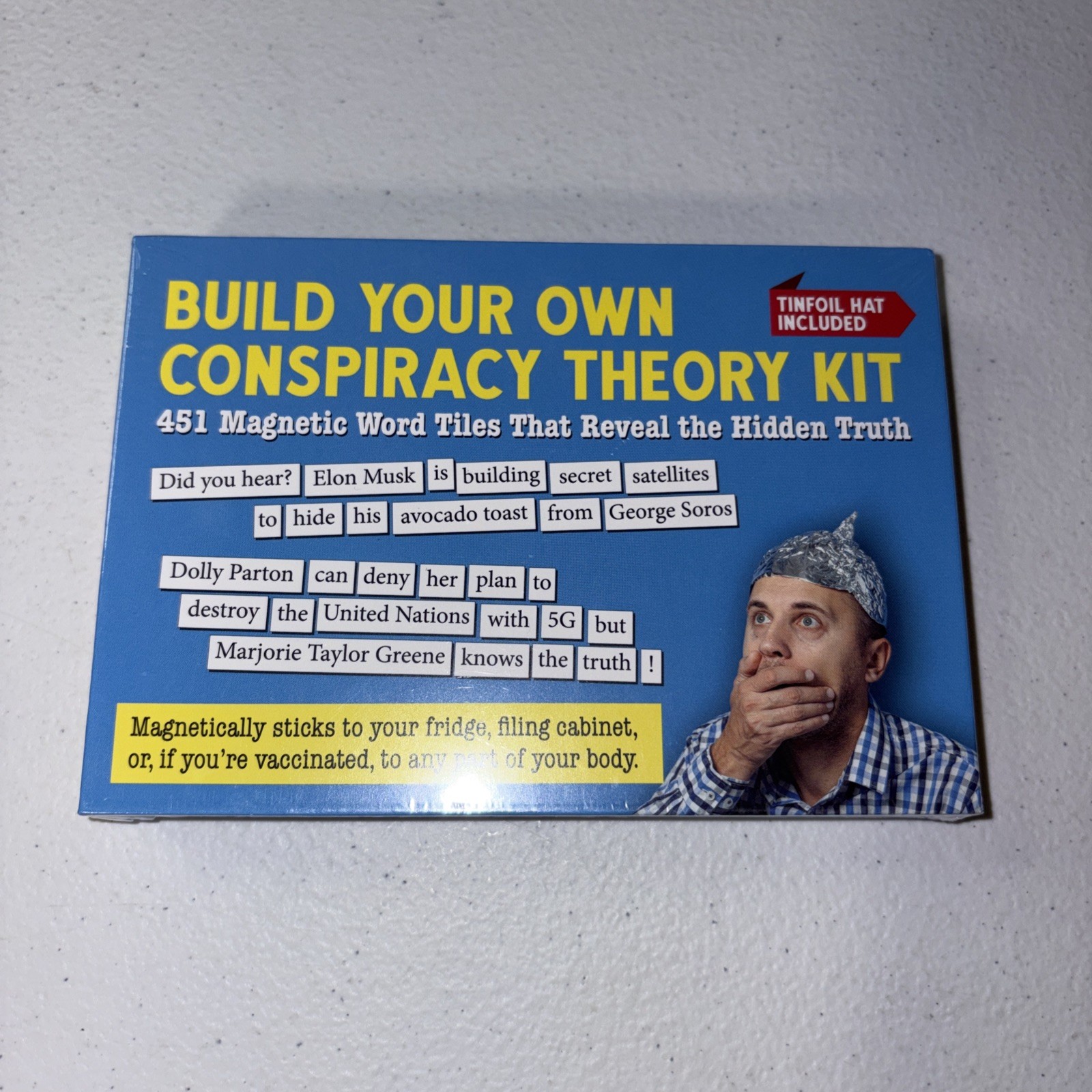 NEW Dissent Pins “Build Your Own Conspiracy Theory” Kit/451 Magnetic Word Tiles