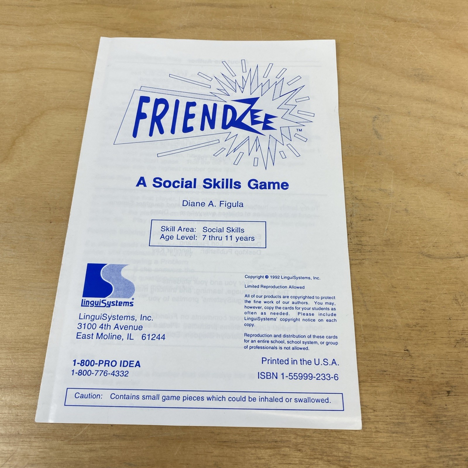 Linguisysyems Friendzee Social Skills Educational Game for elementary students