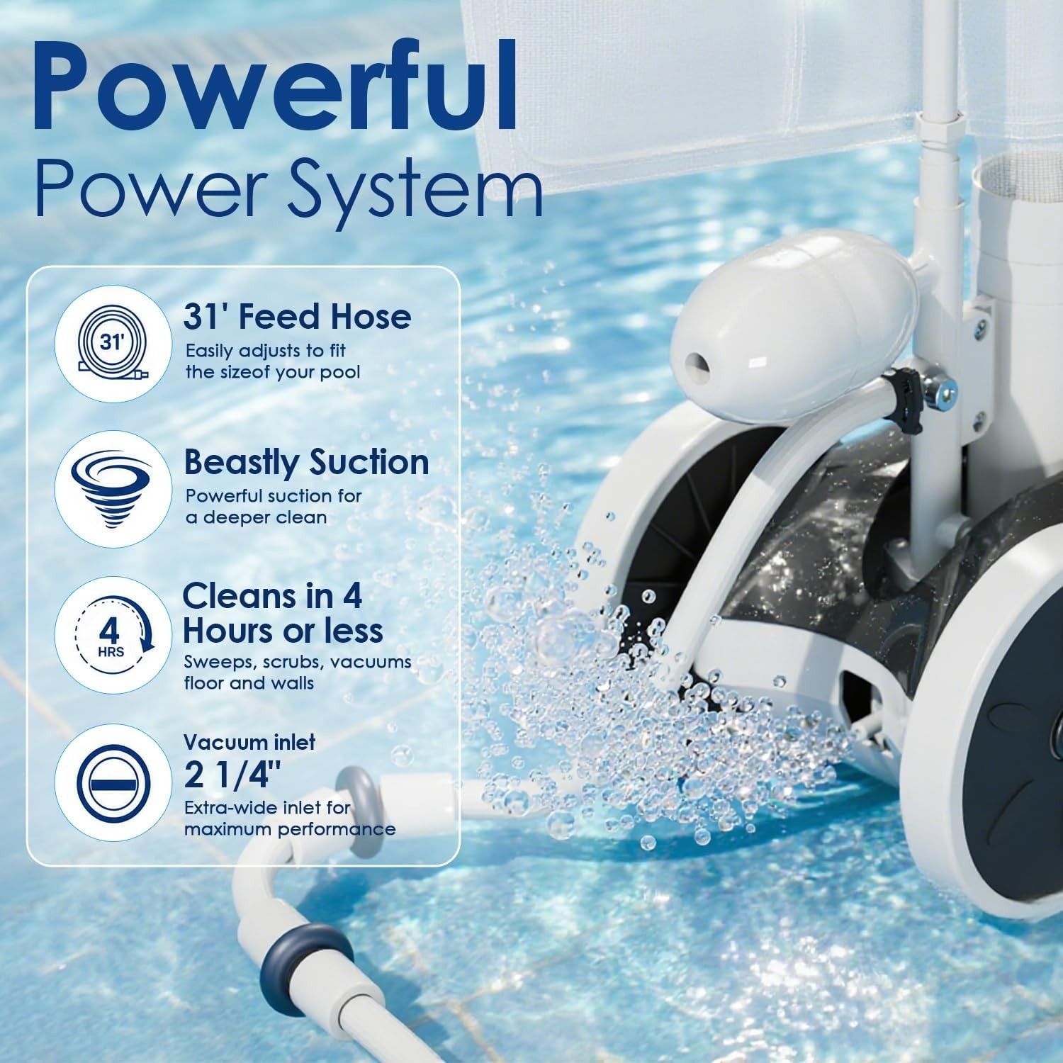 MAKHOON UPGRADE POOL PRESSURE SIDE SWEEPER PROFESSIONAL SOLUTION
