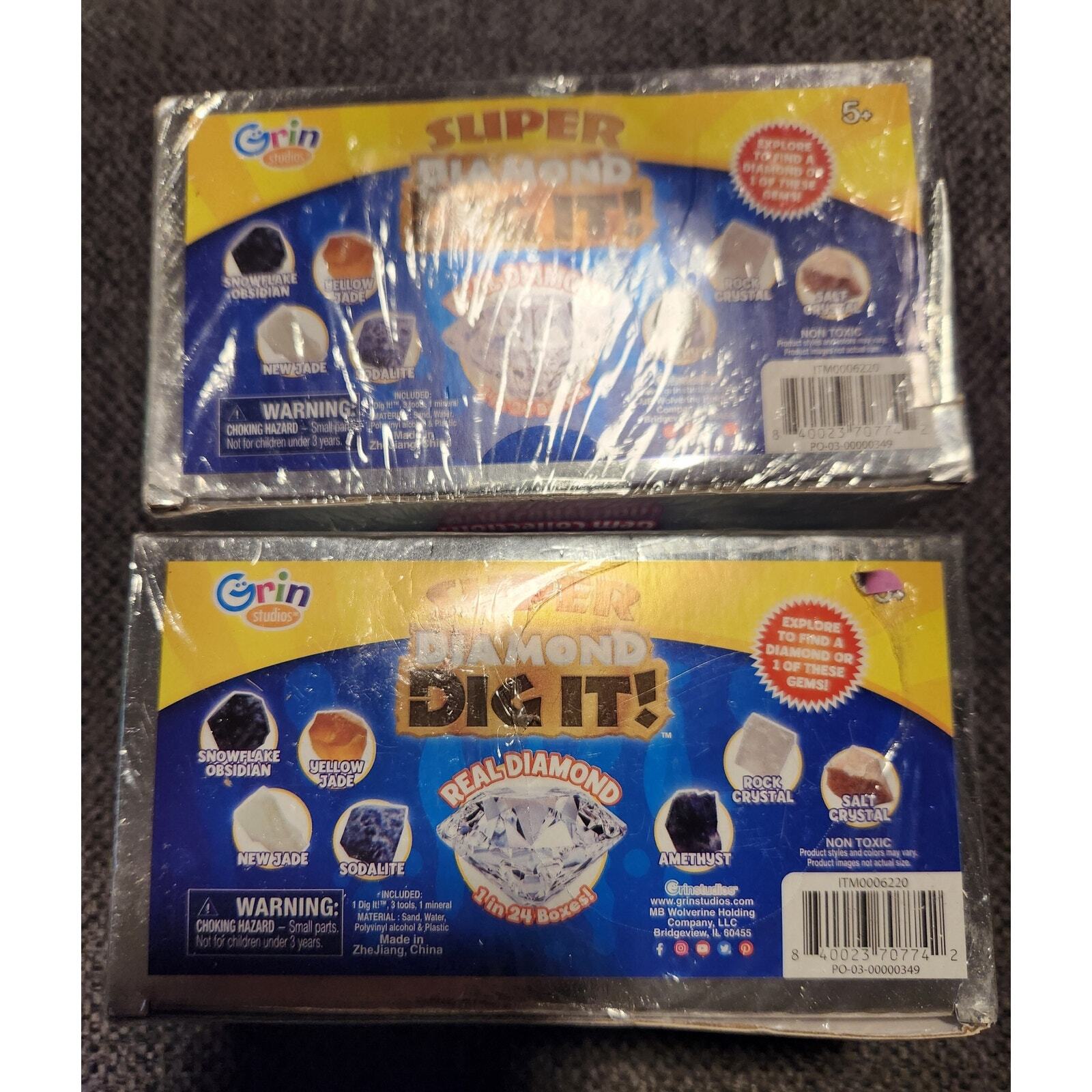 Super Diamond Dig It! 2 Pack Gem Collection Box Real Diamond In 1 Of 24 Ages 5+